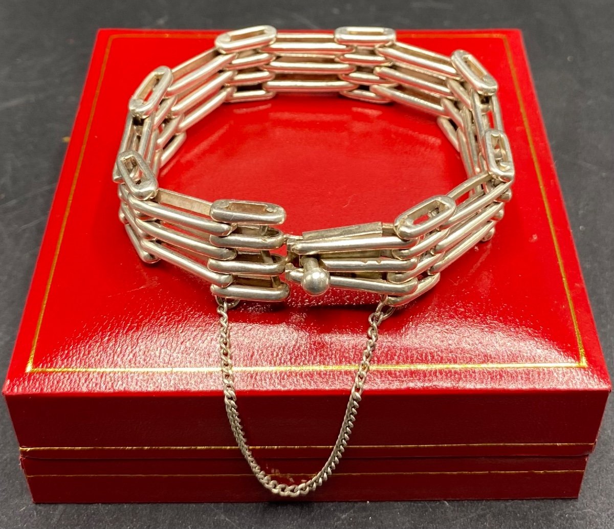Bracelet In Sterling Silver From Mexico Circa 1930/40-photo-2