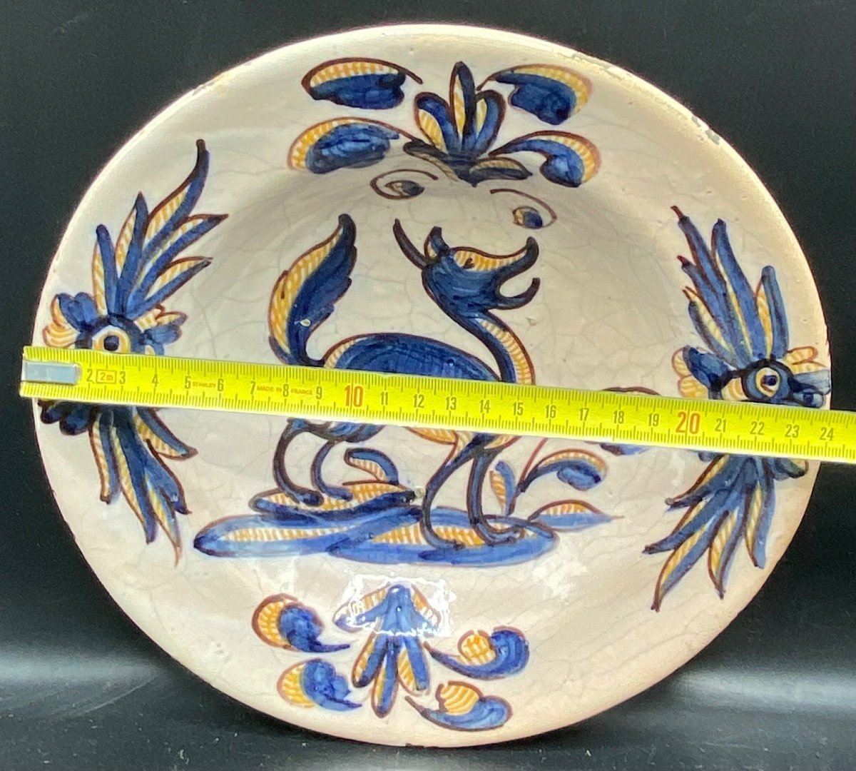 A Small Hollow Dish In Cracked And Painted Glazed Earthenware, Talavera Spaine Middle 17 Th-photo-5