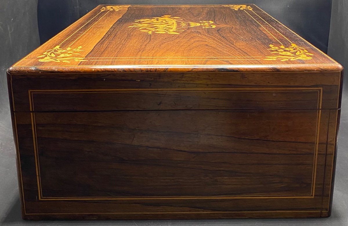 Large 19th French Marquetry Box -photo-4