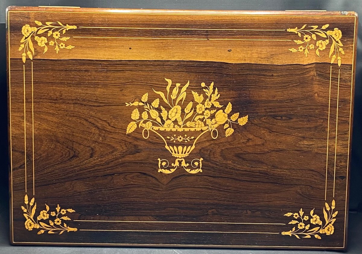 Large 19th French Marquetry Box -photo-3