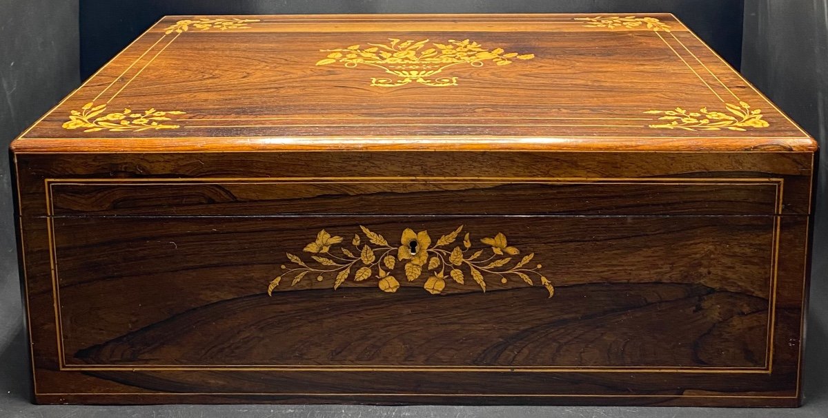 Large 19th French Marquetry Box 