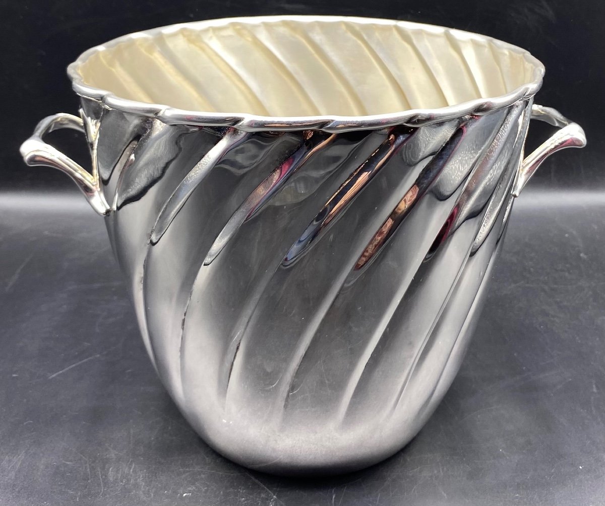 Champagne Bucket In Sterling Silver From The 1960s/70s From Dolci Italie…-photo-3