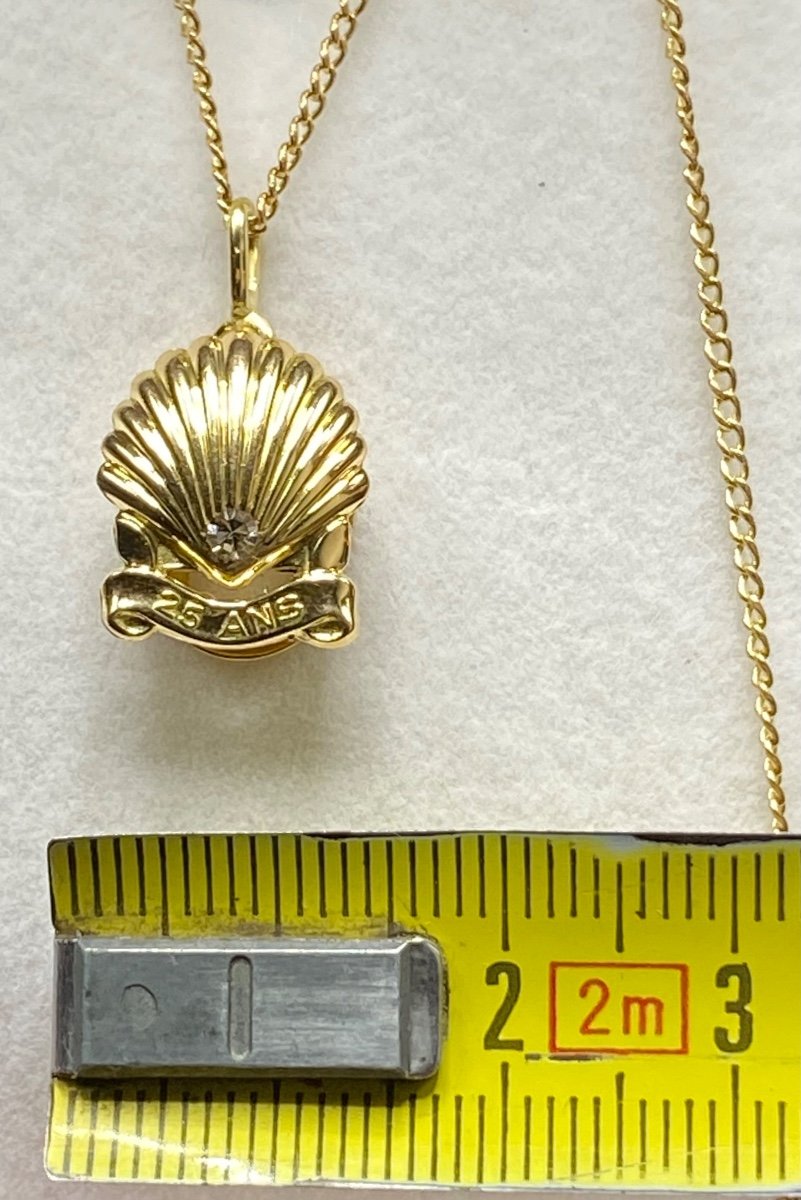 Pendentif Signé Cartier Et Une Chaîne Tous Deux En Or 18c Des Années 1960/70-photo-5