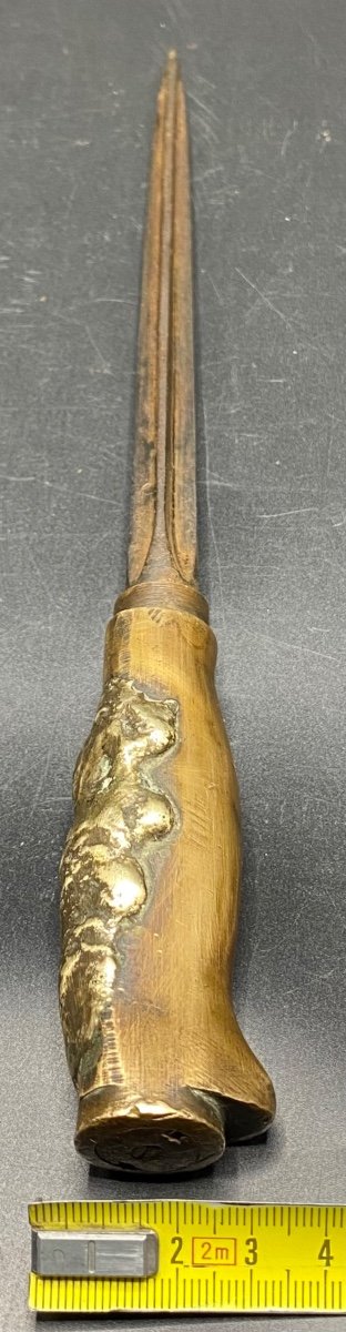 Baïonnette - épée 1886 En Bronze Et Acier Français Pour les Fusils Lebel-photo-5