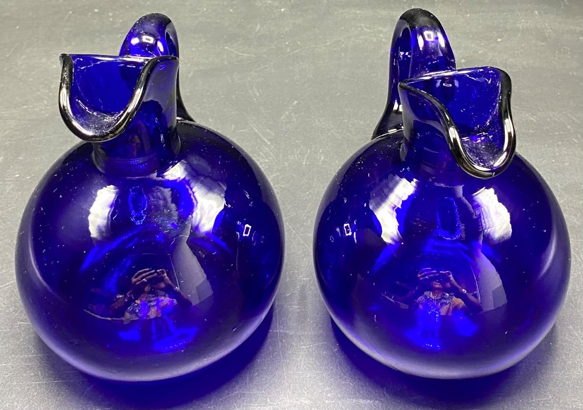 Two 19th Century Blown Crystal Jugs From Sèvres-photo-4