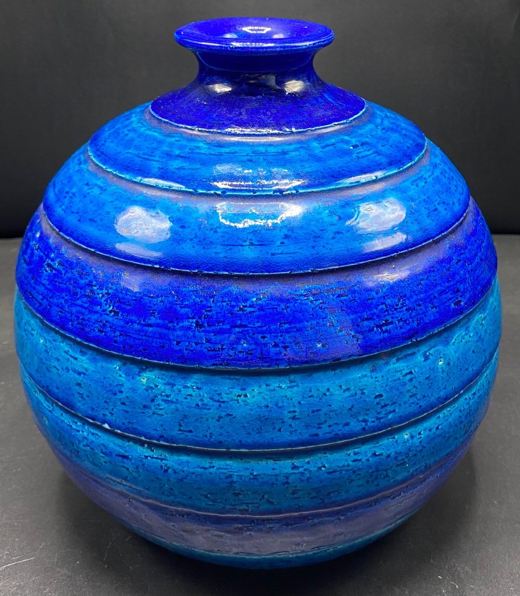 Glazed Terracotta Ball Vase By Aldo Longi From The 1930s-photo-4