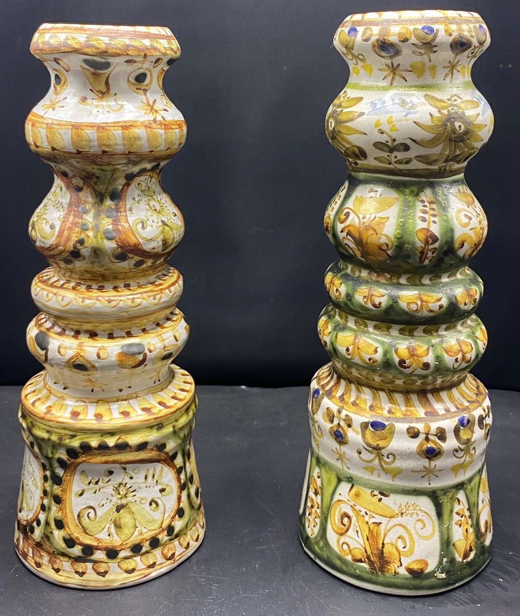 Deux Vases En Céramique Quimper Signé Keraluc Vers 1950/60