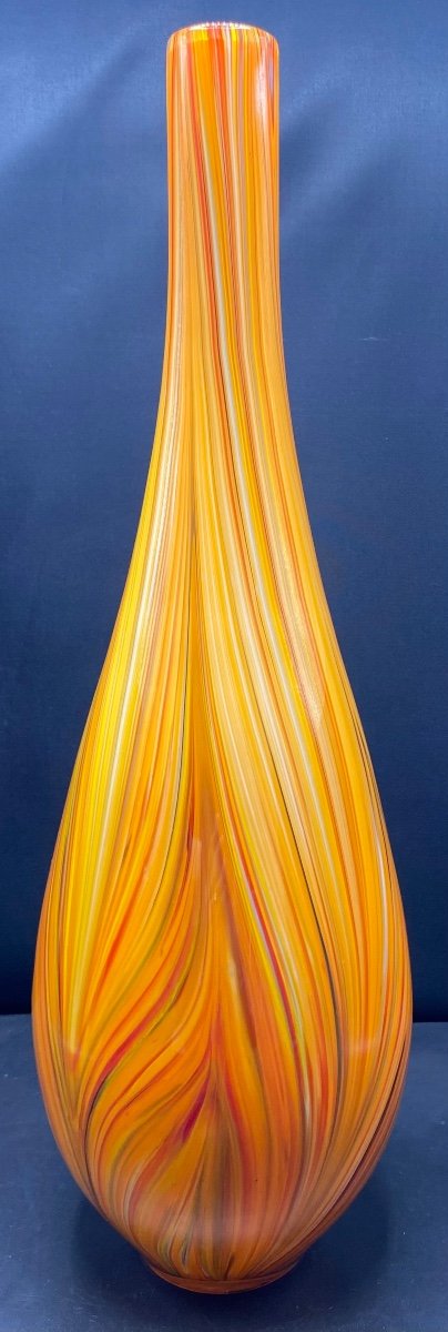 Large Missoni Murano Multi-layer Glass Soliflore Vase From The 1970s/80s