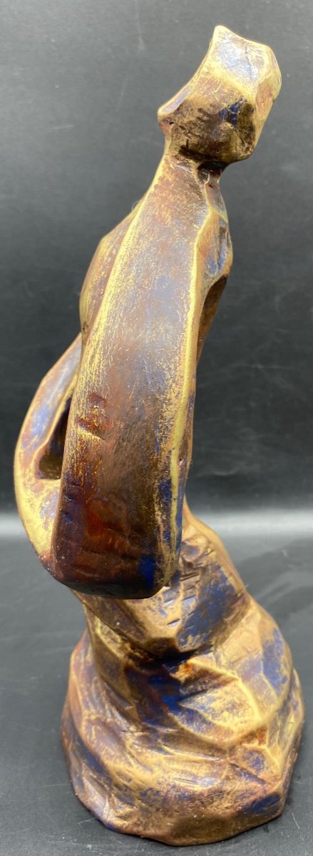 Patinated Terracotta Sculpture From The 1960s/70s French -photo-2