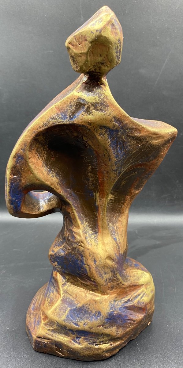 Patinated Terracotta Sculpture From The 1960s/70s French -photo-3