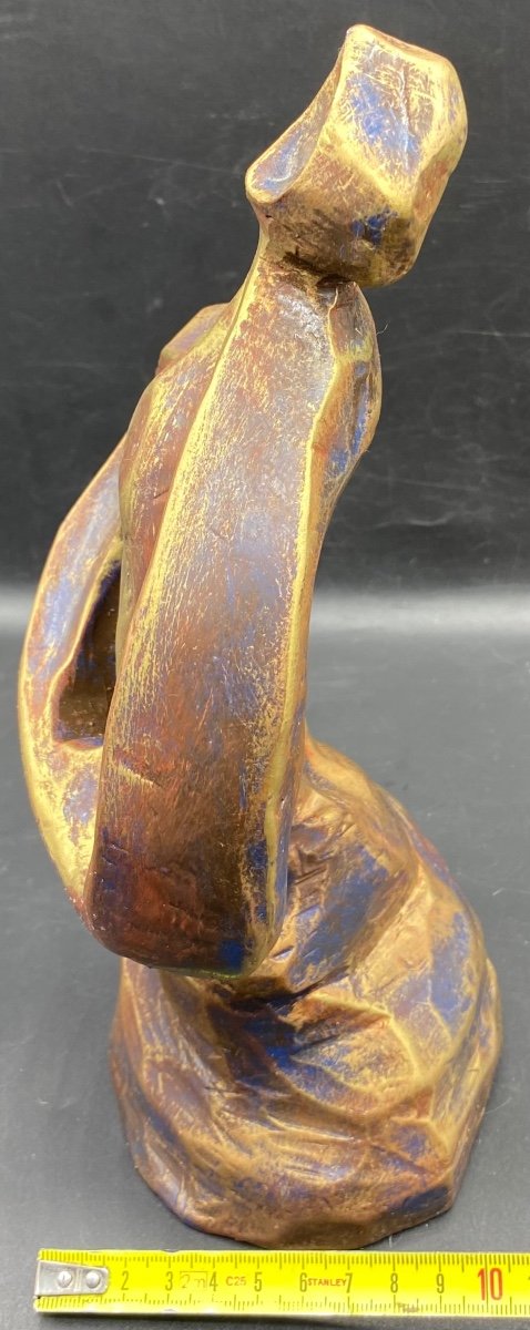 Patinated Terracotta Sculpture From The 1960s/70s French -photo-5