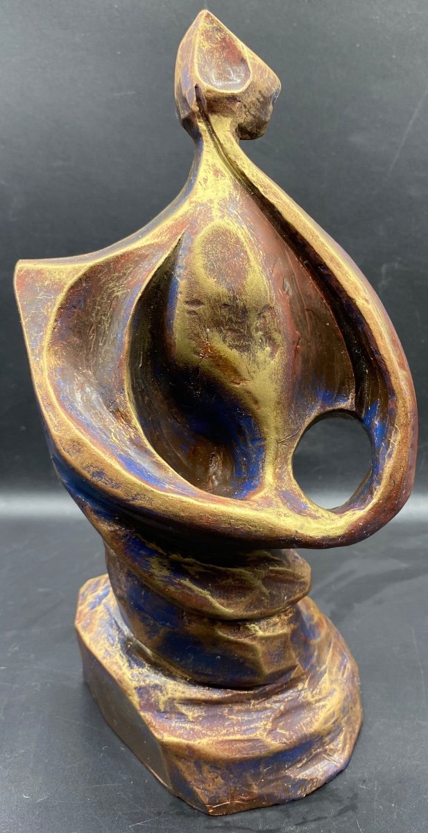 Patinated Terracotta Sculpture From The 1960s/70s French 