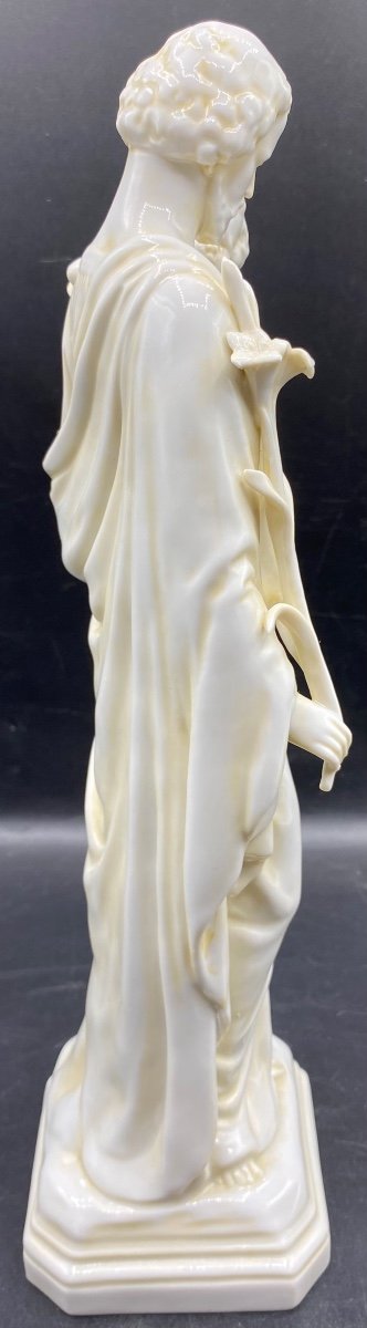 Sujet Religieux Saint Joseph Et L’enfant Porcelaine De Saxe Vers 1930-photo-4