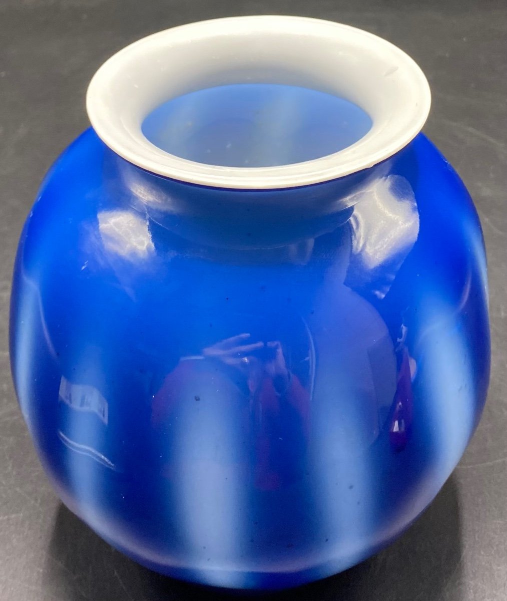 Vase Boule De Murano à Trois Couches Vers 1930/40