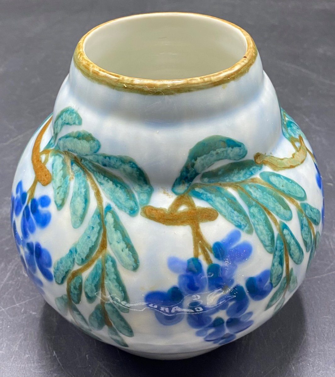 Vase En Porcelaine émaillée Par Tharaud Des Années 1920-photo-2