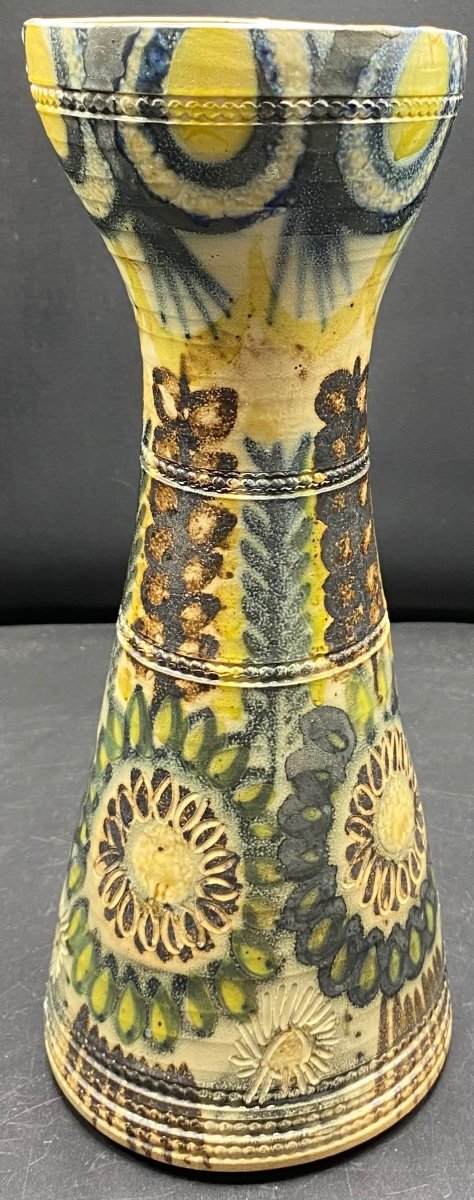 Vase En Terre Cuite émaillée Par Joël Courjoulle De Septembre 1970  Et Keraluc-photo-2