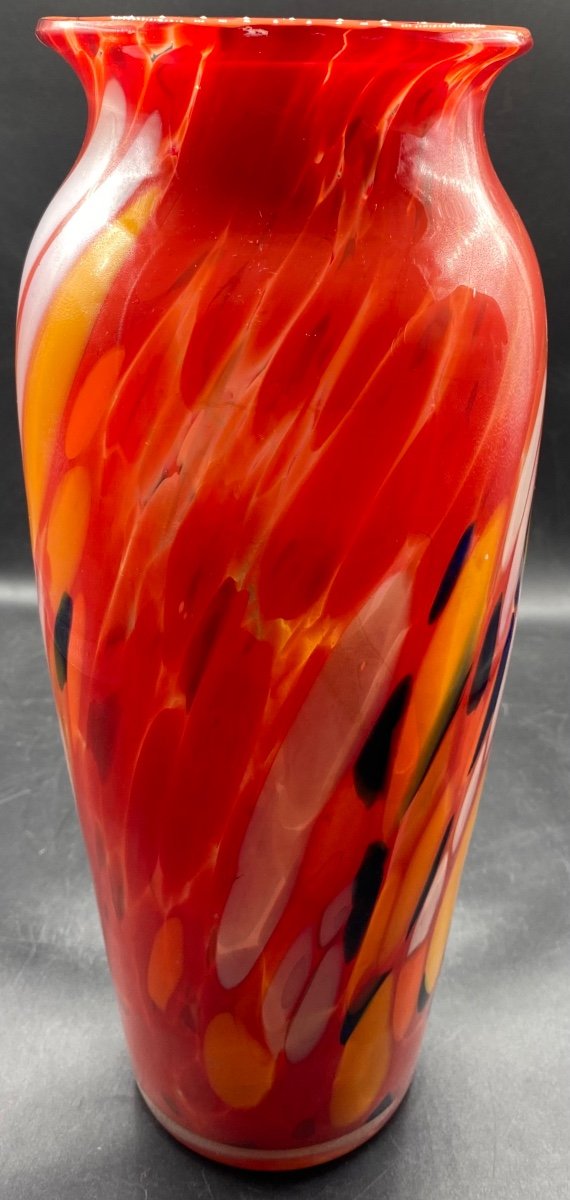 1960s/70s Murano Multi-layered Glass Tall Vase-photo-2