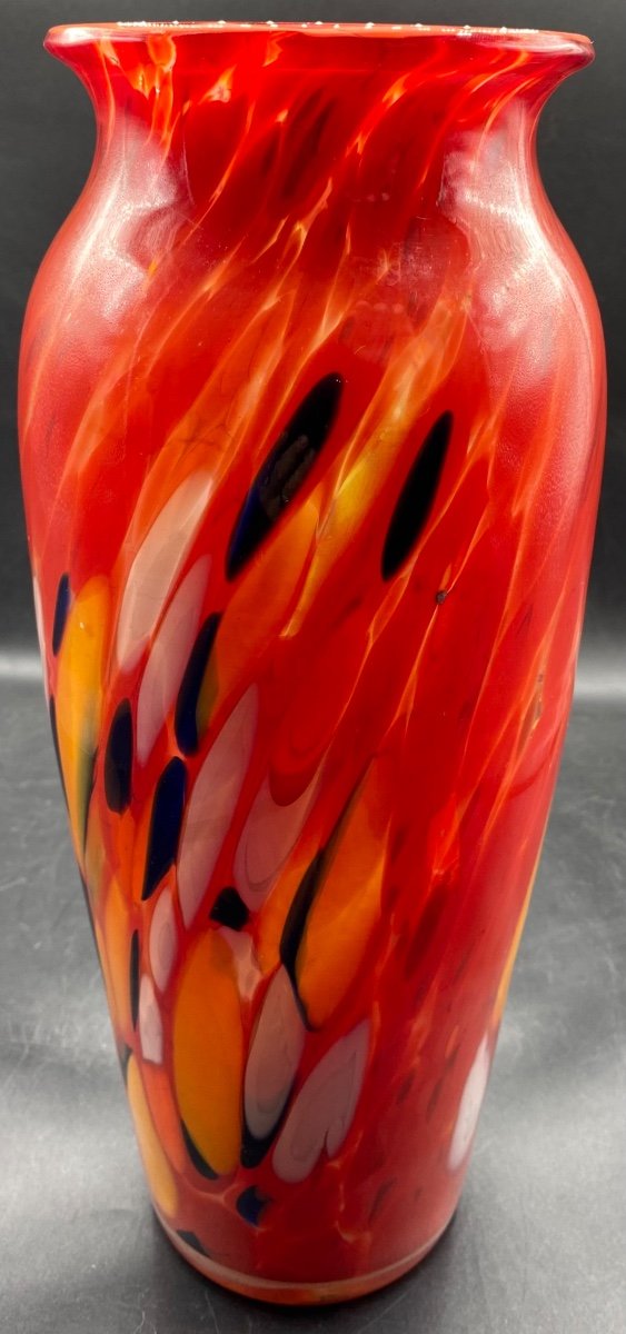 1960s/70s Murano Multi-layered Glass Tall Vase-photo-3