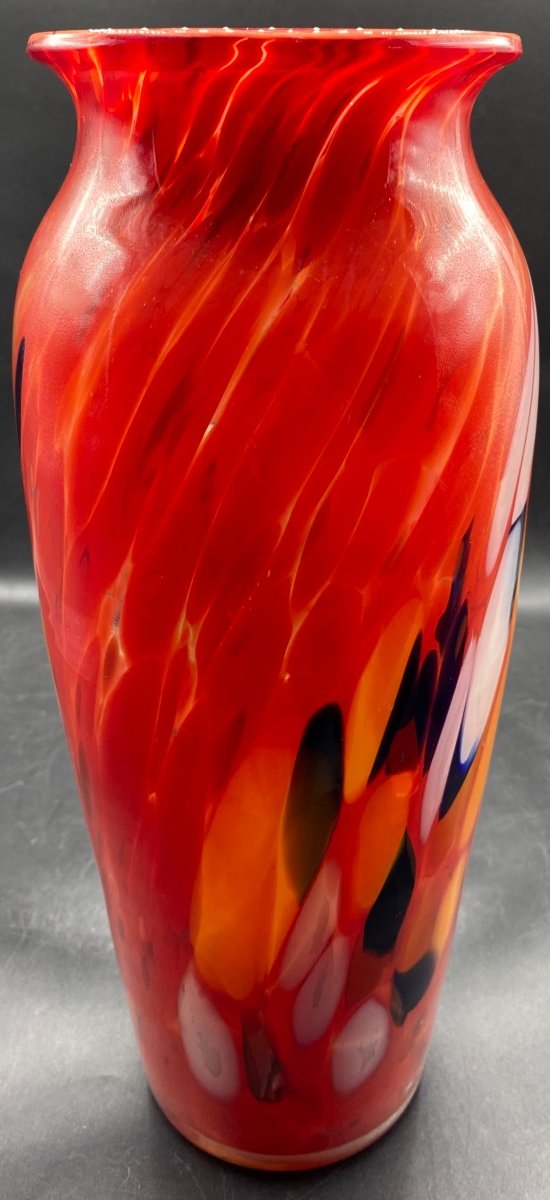 1960s/70s Murano Multi-layered Glass Tall Vase-photo-4