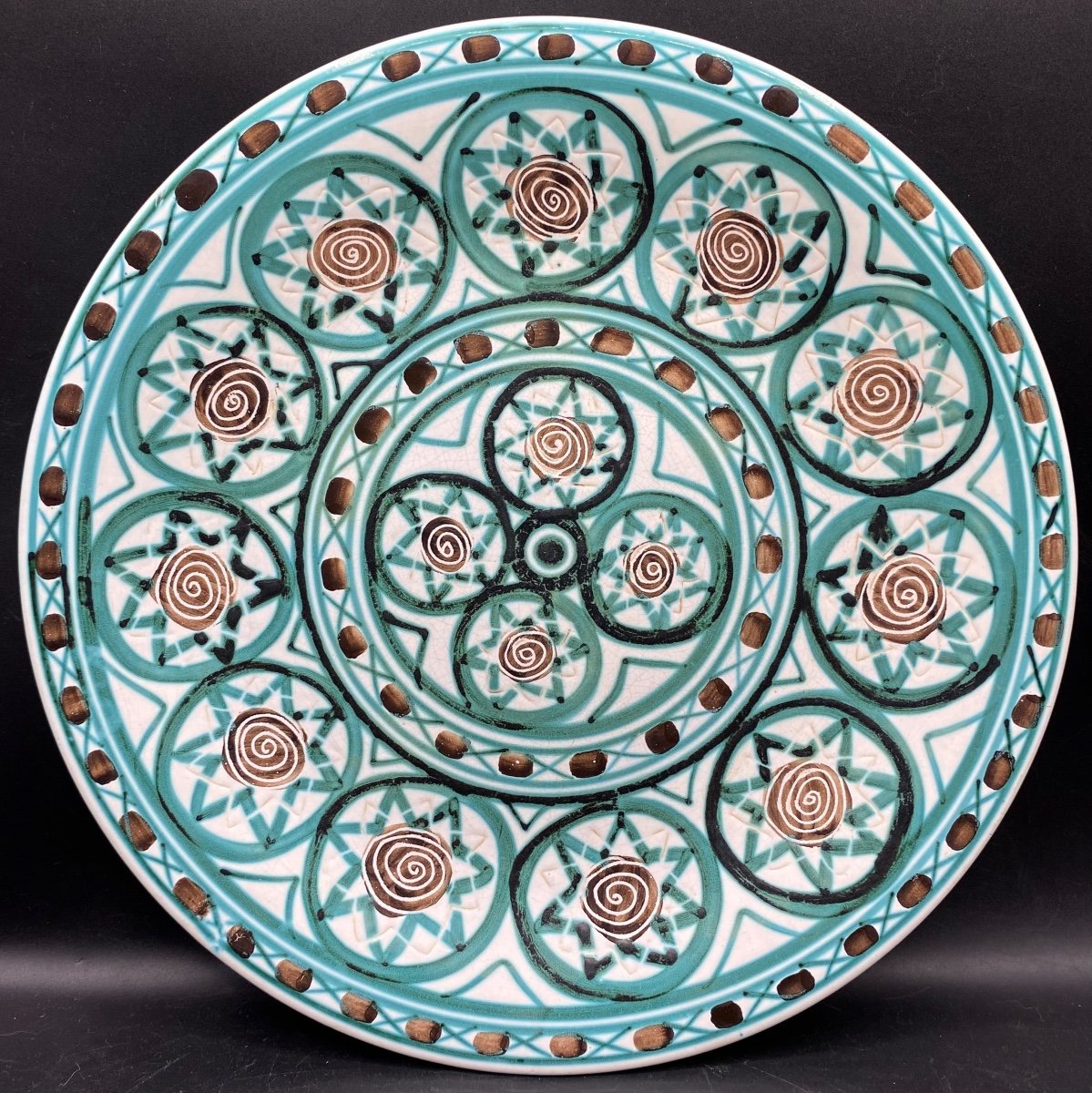 Enameled Earthenware Dish By Robert Picault From The 1960s/70s