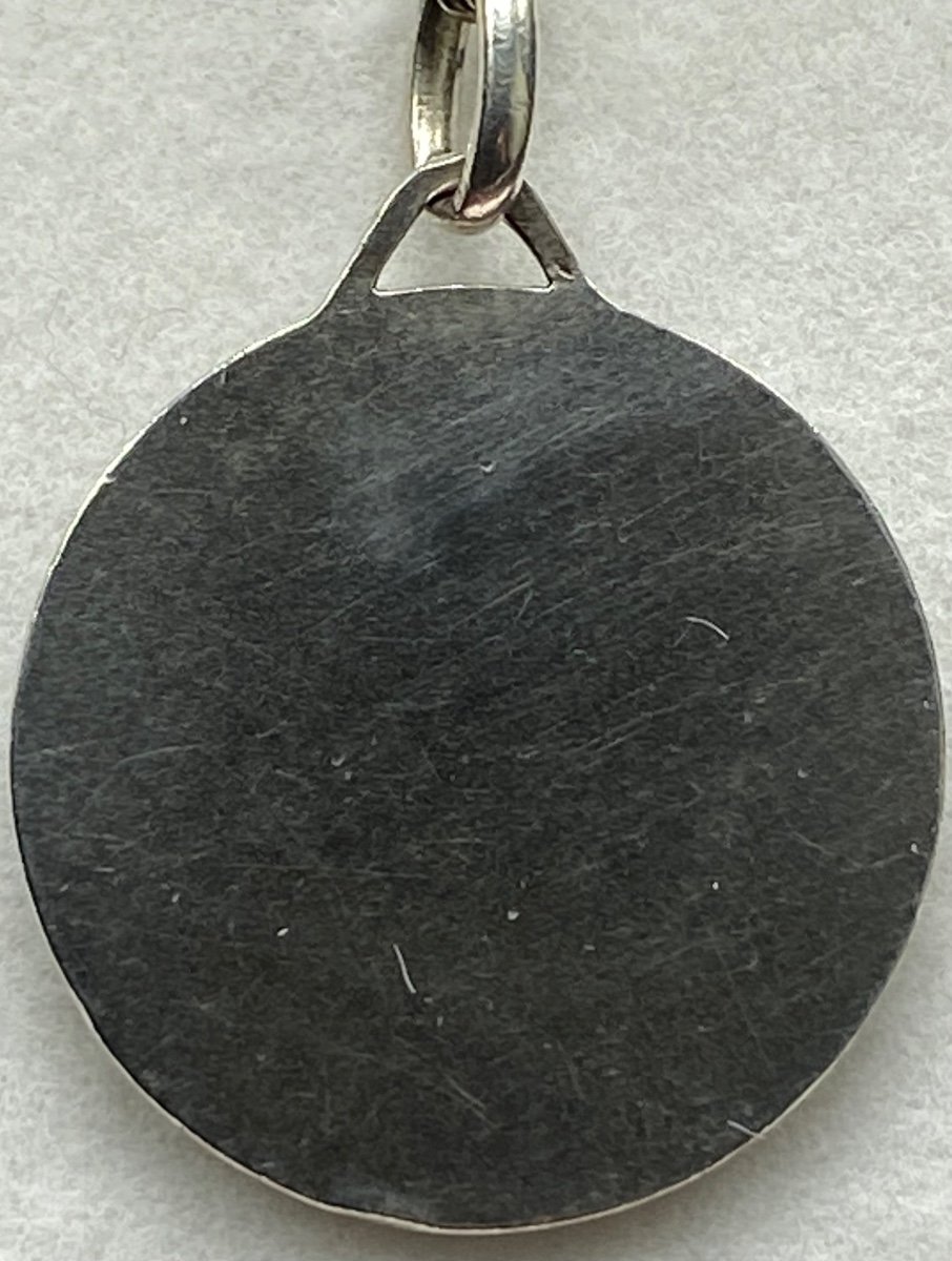 Pendentif “ Les Amoureux De Peynet “ Et Chaîne En Argent Massif Des Années 1960/70 Français -photo-4