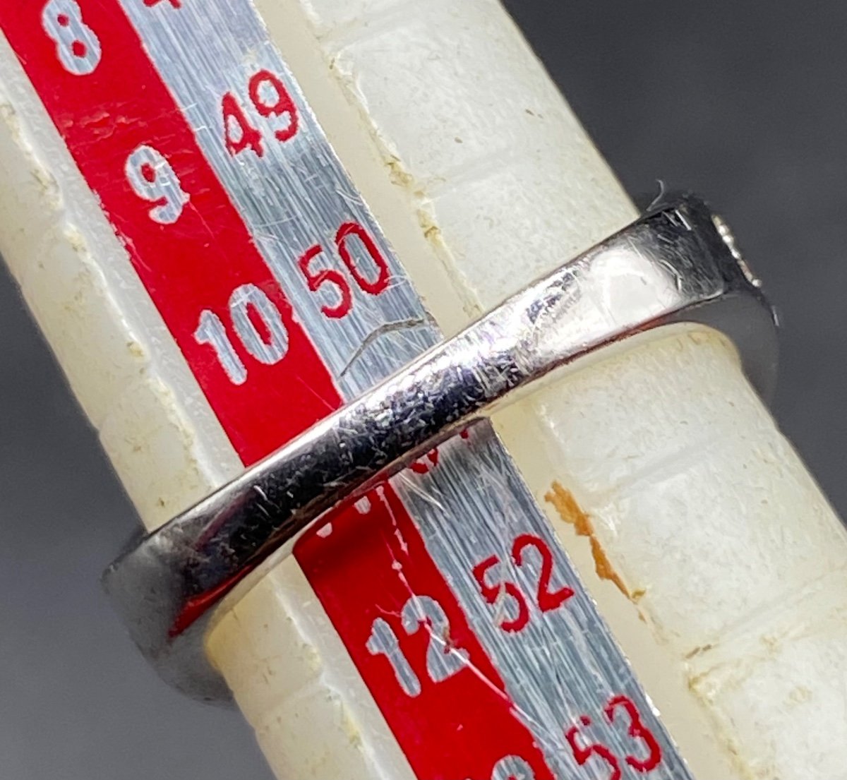 Bague Coeur En Argent Massif Rodié, Oxydes De Zirconium Et Grenat  Des Années 1980 Française-photo-4