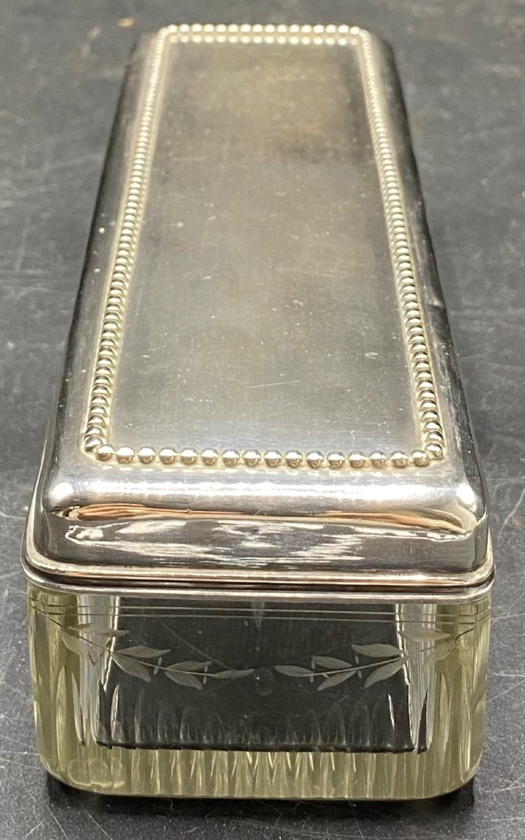 Crystal And Sterling Silver Brush Box Late 19th Century By Lecler And Cie-photo-2