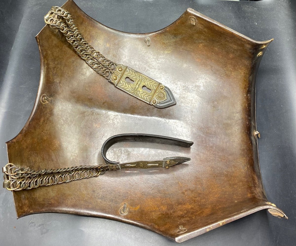 Plastron Arrière D’une Cuirasse De La Garde Impérial XIXème vers 1850 Française-photo-4