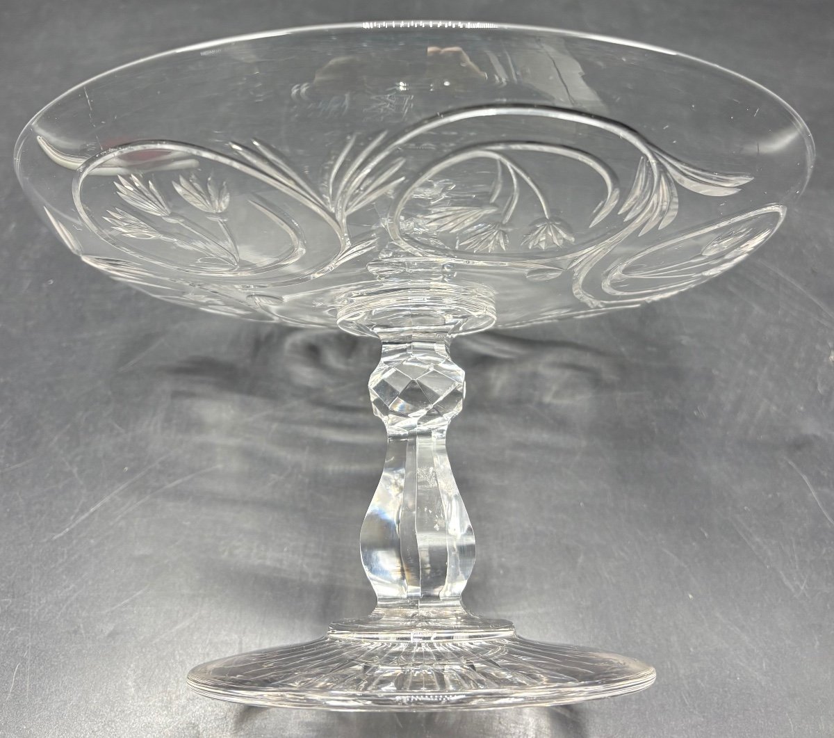 Coupe Sur Pied En Cristal De Saint Louis Vers 1900