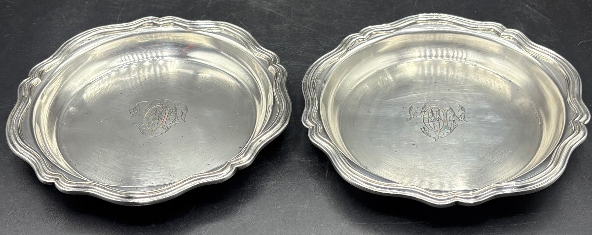 A Pair Of Late 19th Century French Solid Silver Decanter Coasters-photo-4