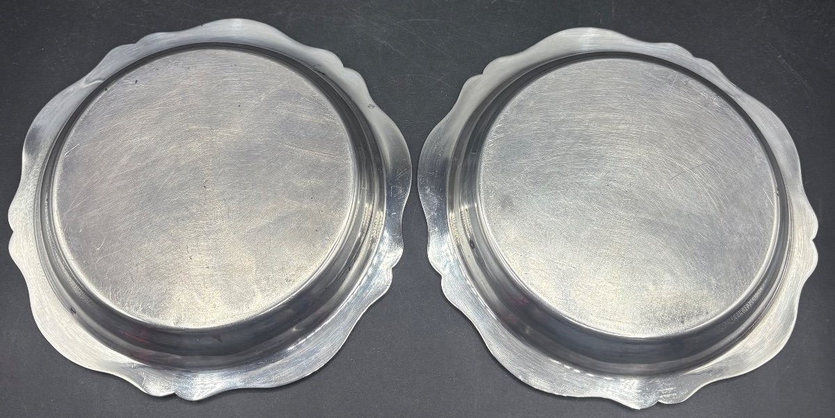 A Pair Of Late 19th Century French Solid Silver Decanter Coasters-photo-1