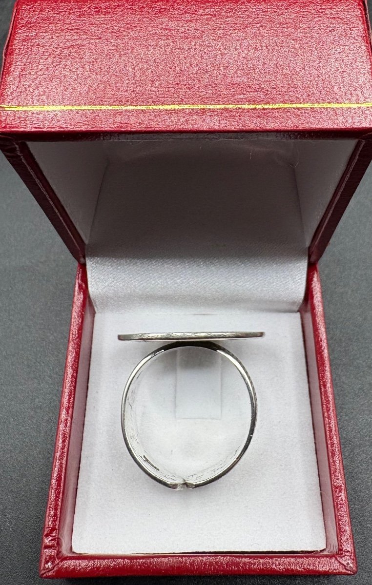 1980s Egyptian Solid Silver Ring-photo-4