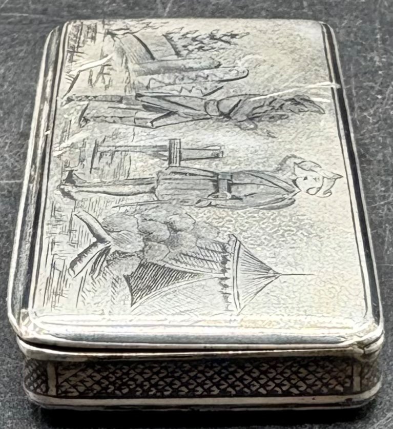 Snuff Box In Solid Silver Nieillé Vermeil From The Early 19th Century Paris-photo-2