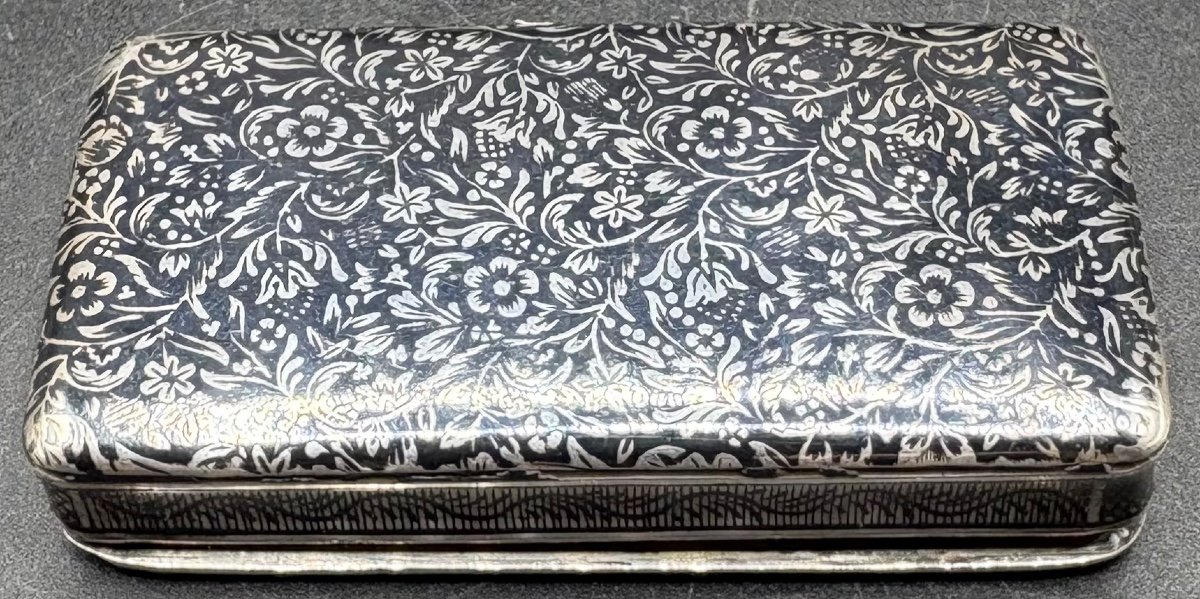 Snuff Box In Solid Silver Nieillé Vermeil From The Early 19th Century Paris-photo-4