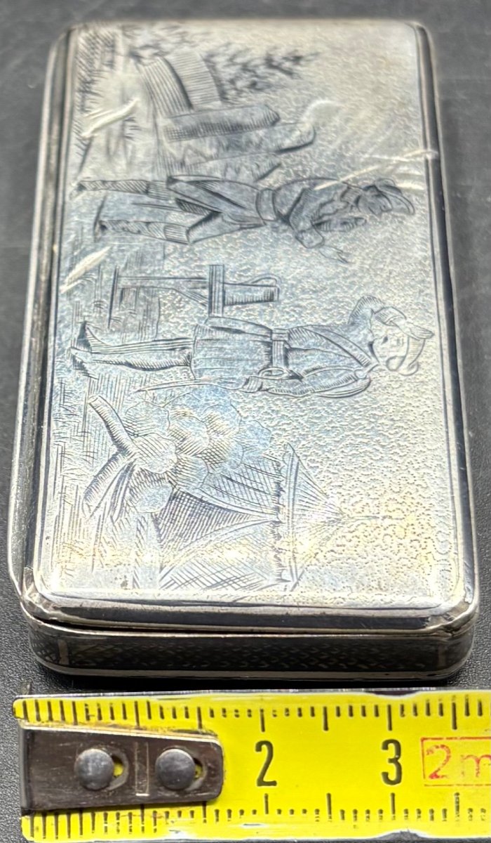 Snuff Box In Solid Silver Nieillé Vermeil From The Early 19th Century Paris-photo-6