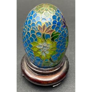 Cloisonne Egg Pic à Jour Circa 1940, China