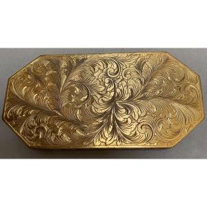 Box In Chiseled And Gilded Brass French Work Circa 1930