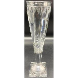 Champagne Flute In Crystal From Le Creusot Late 18th Century