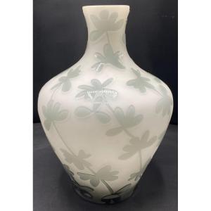 Vase En Pâte De Verre à Couches Multiples Français Des Années 1940/50