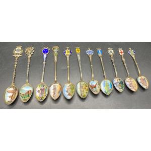 Small Teaspoons In Sterling Silver Vermeil From Certain European Countries From The 1930s