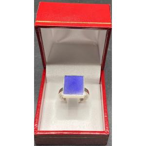 Sterling Silver And Lapis-lazuli Ring Circa 1940/50 Brazil