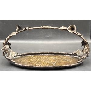 Fruit Bowl Or Other In Wrought Iron Hammered Patinated From The 1925s French 