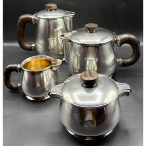 1930s Sterling Silver Coffee And Tea Set By Campenhout