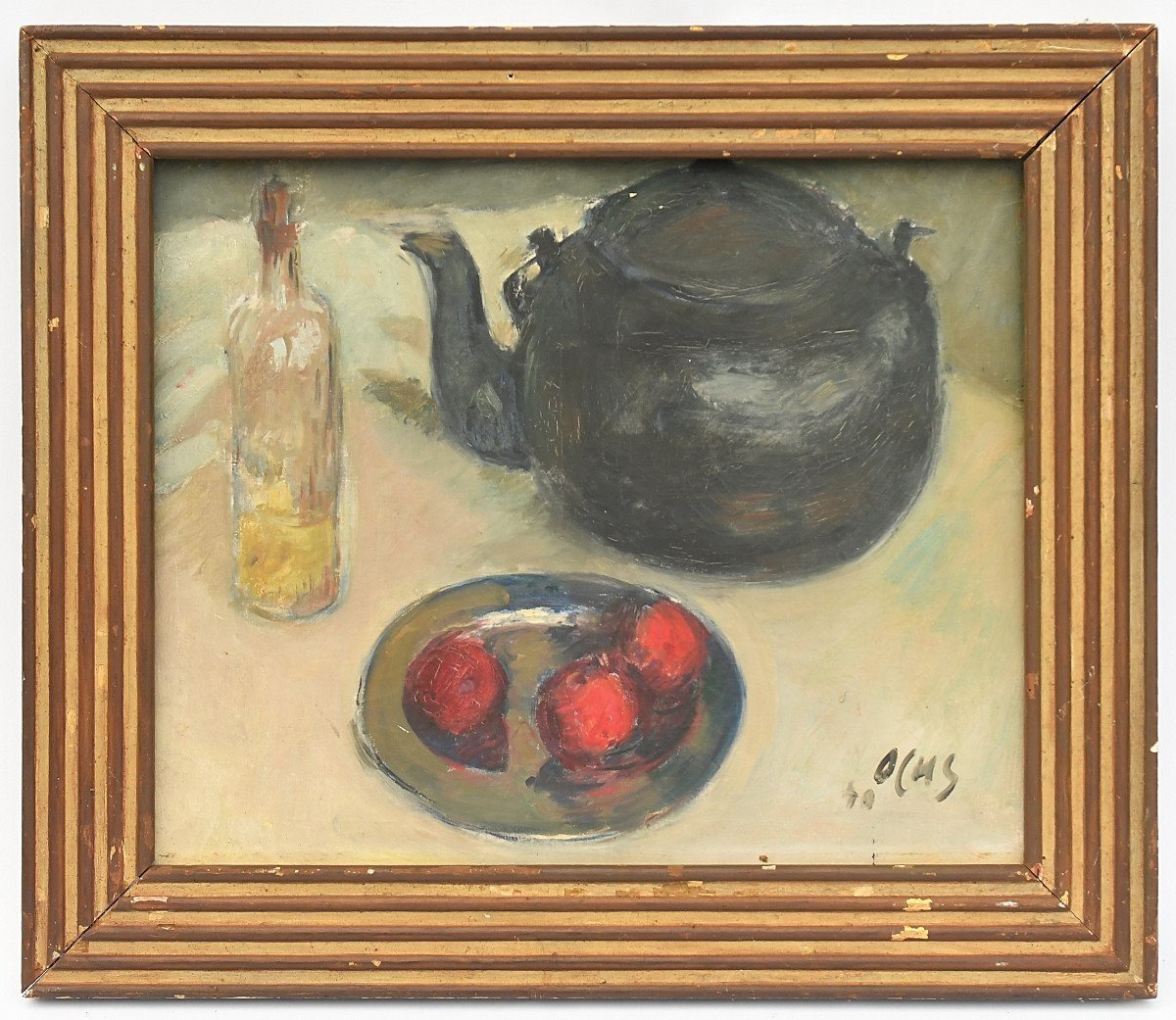 Jacques Ochs (1883-1971) Oil On Canvas "still Life" Signed And Dated Lower Right 1940    