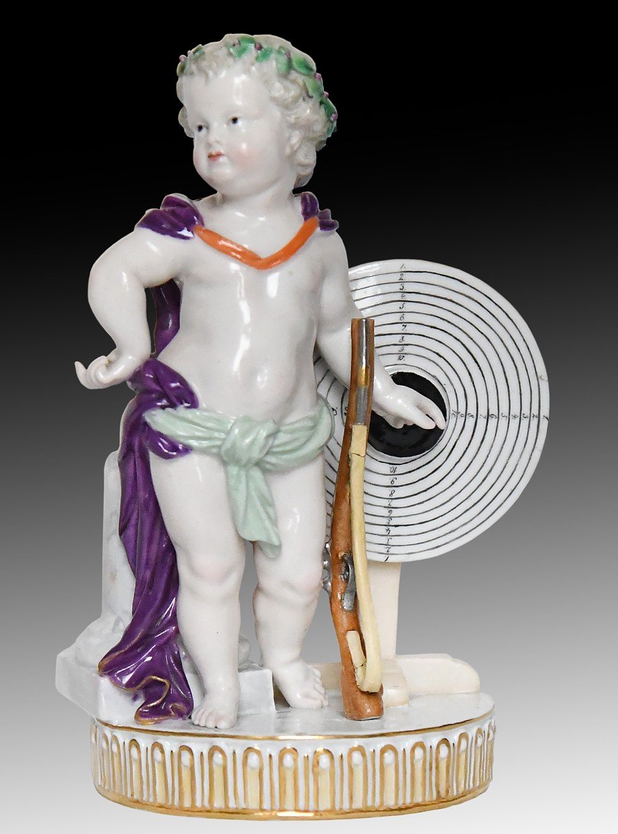 Statuette en porcelaine de Meissen Putti chasseur, Modèle G5