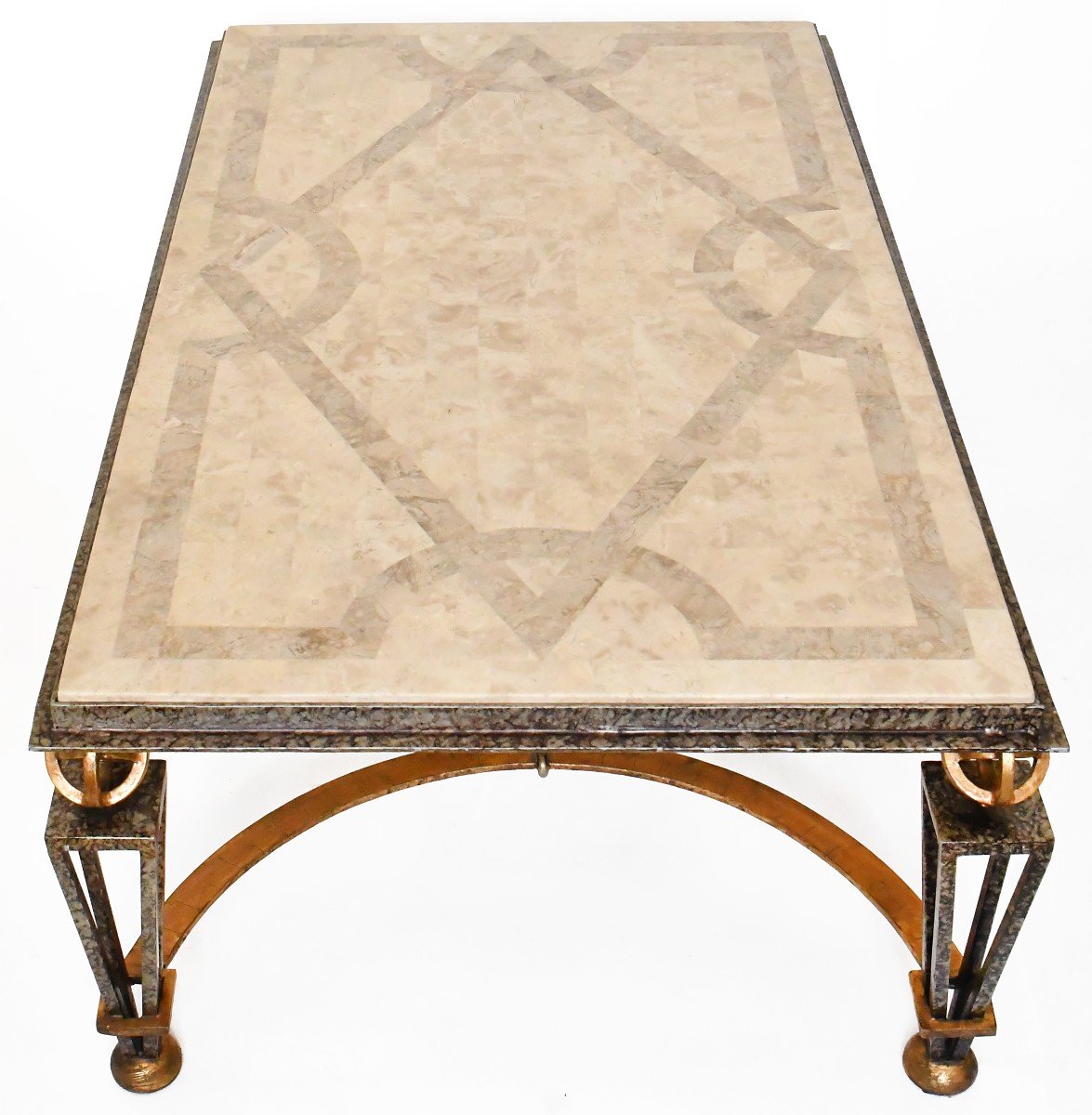 Rectangular Coffee Table In The Style Of Gilbert Poillerat -photo-1