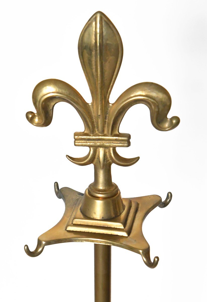 Serviteur de cheminée à décor de fleur de lys -photo-3