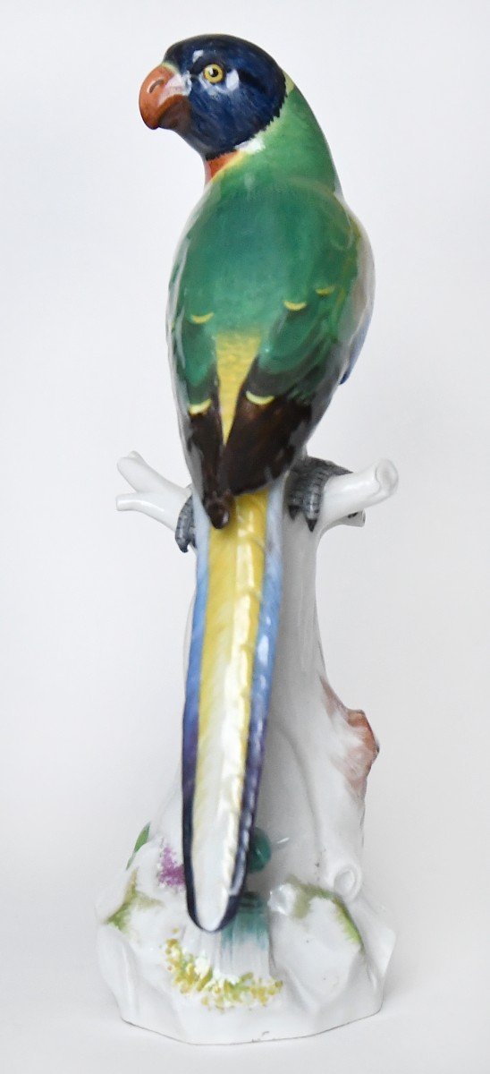 Meissen Porcelain Statuette Of A Parrot, Model 63-photo-2