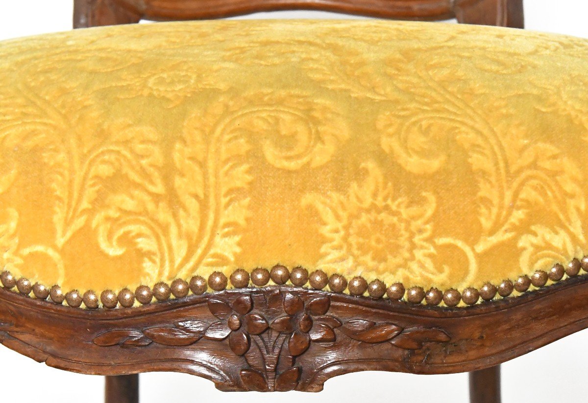 Paire de fauteuils cabriolet d'époque Louis XV -photo-1