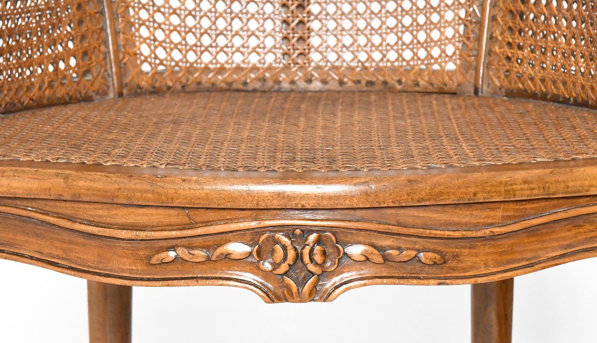 Louis XV Style Caned Bergère Armchair -photo-3